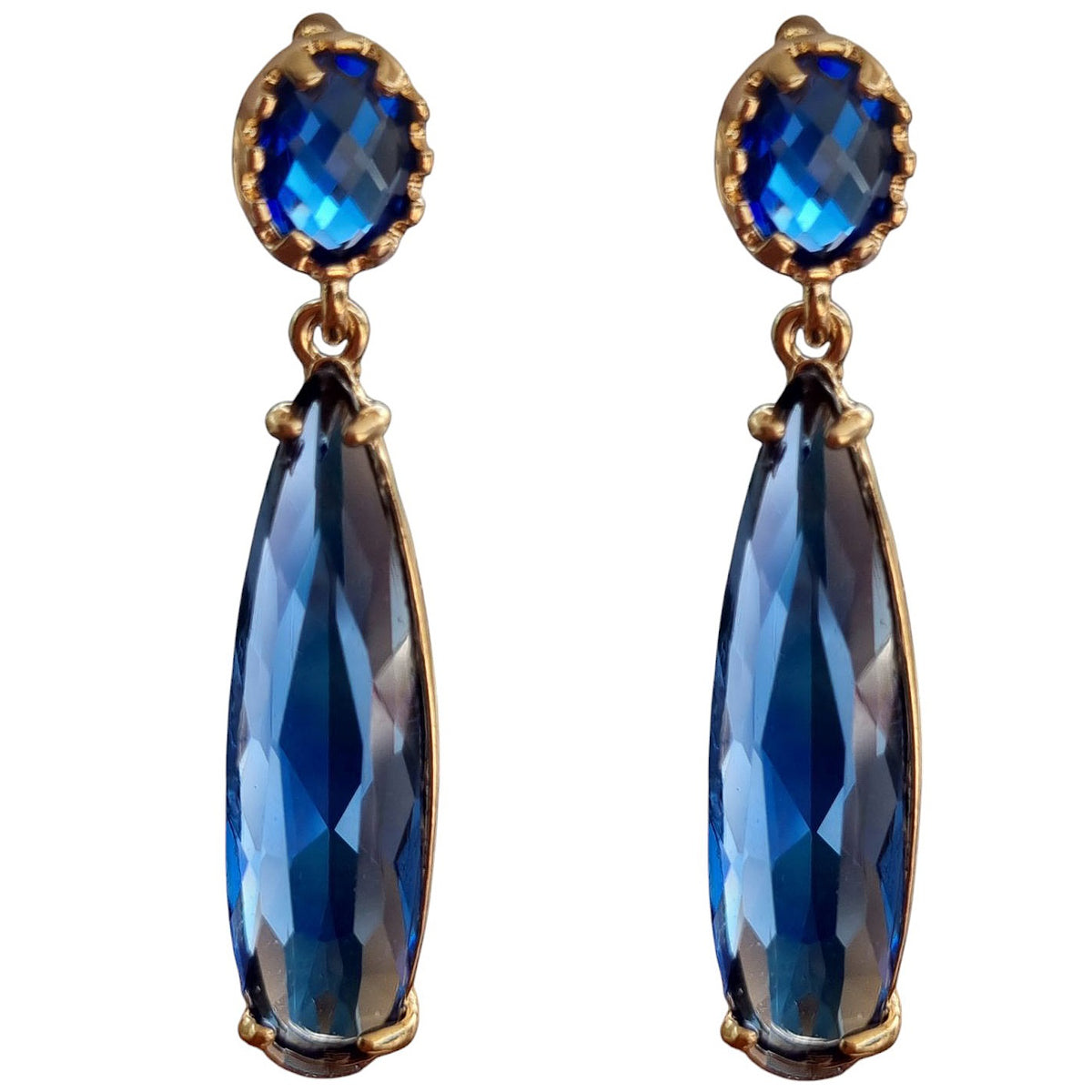 Primavera Crystal Earrings Sapphire