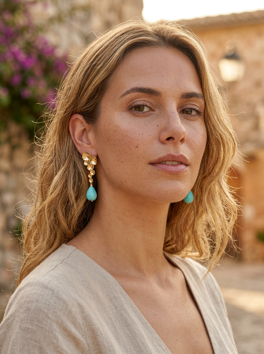 Raindrop Amazonite Earrings