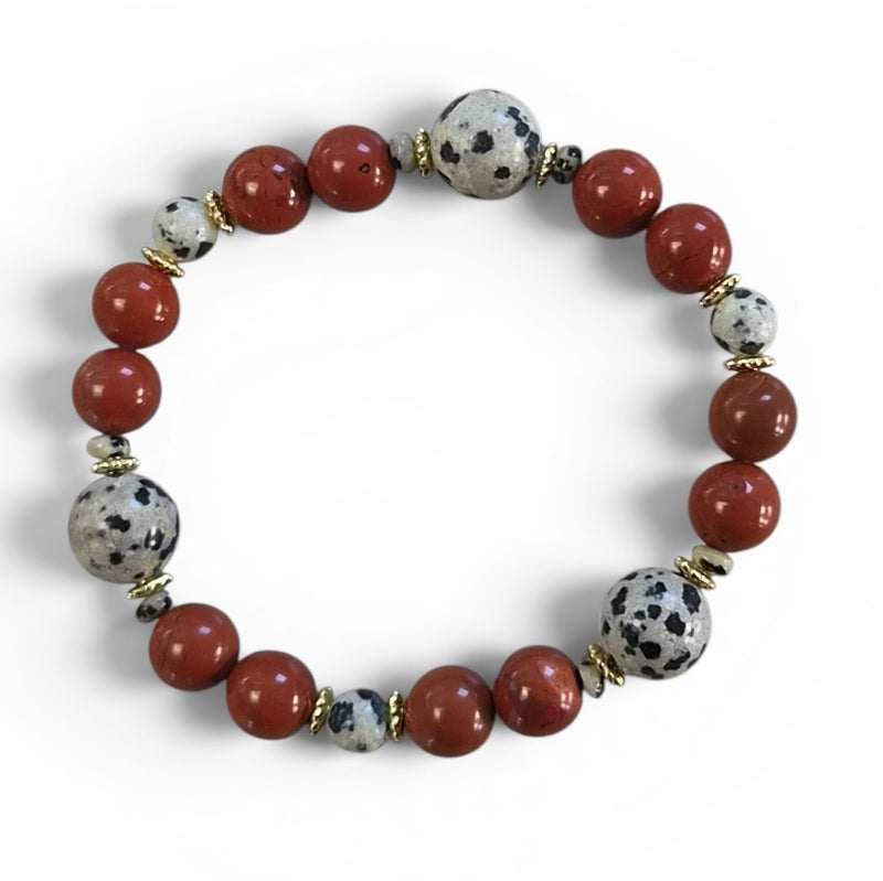 Ravello Red and Damation Jasper bracelet