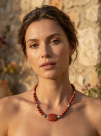 Ravello Red and Damation Jasper necklace