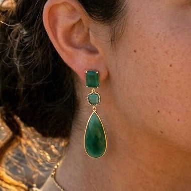 Reverie Green Onyx Earrings