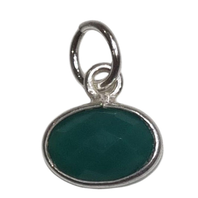 Sage Green Onyx Pendant and Charms