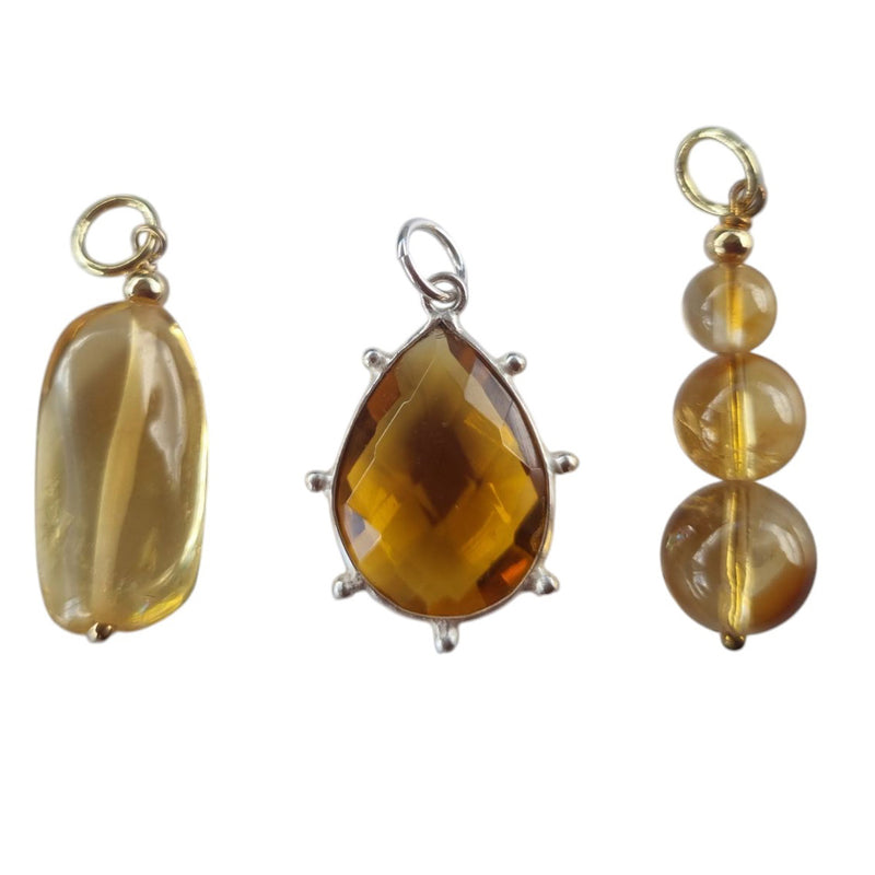Sage Gemstone Pendant Charms Citrine