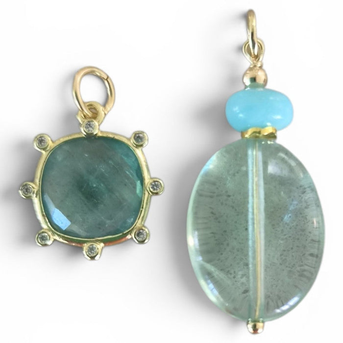 Sage Flourite Pendants
