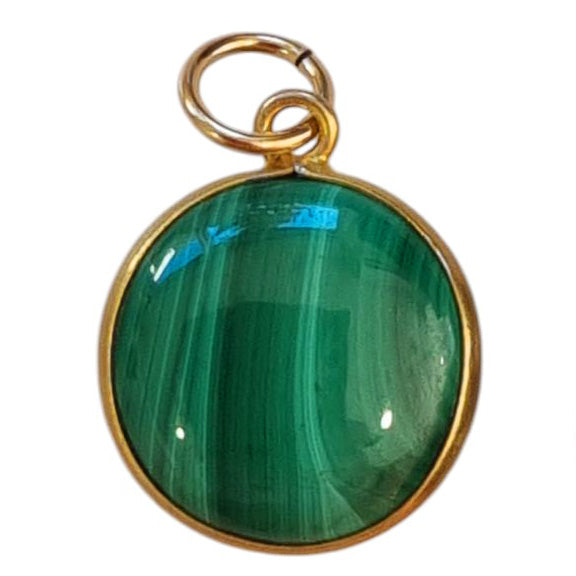 Sage Malachite Pendant and Charms