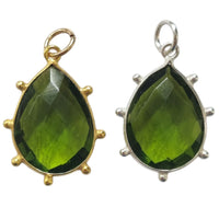 Sage Peridot Crystal Pendant and Charms