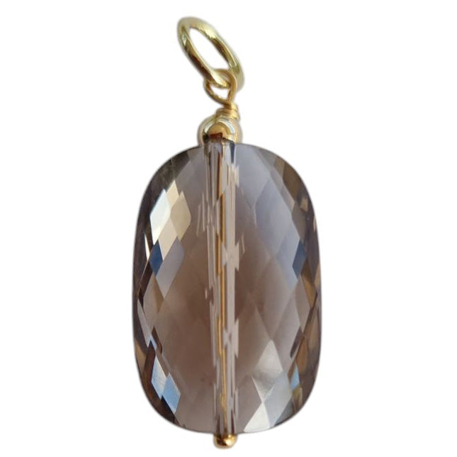 Sage Smokey Quartz Pendant and Charms
