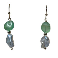 Seafoam Reverie Chrysophase and Keshi Pearl Necklace