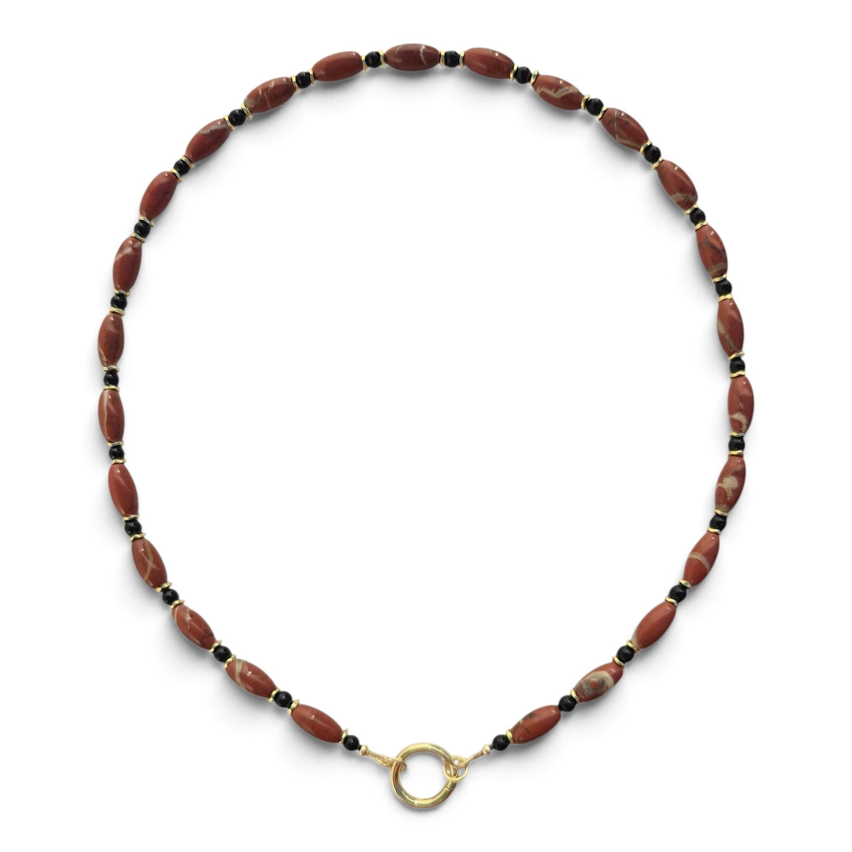 Siena Red Jasper and Onyx Necklace