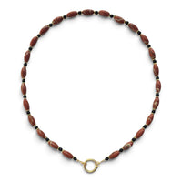 Siena Red Jasper and Onyx Necklace