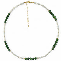 Sierra Freshwater Pearl with Chrome Diopside Necklace