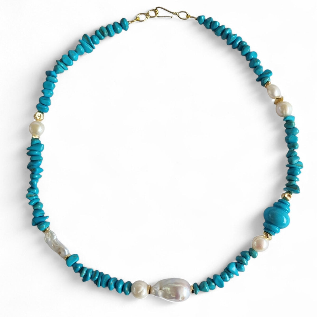 Sky Turquoise Pearl Necklace