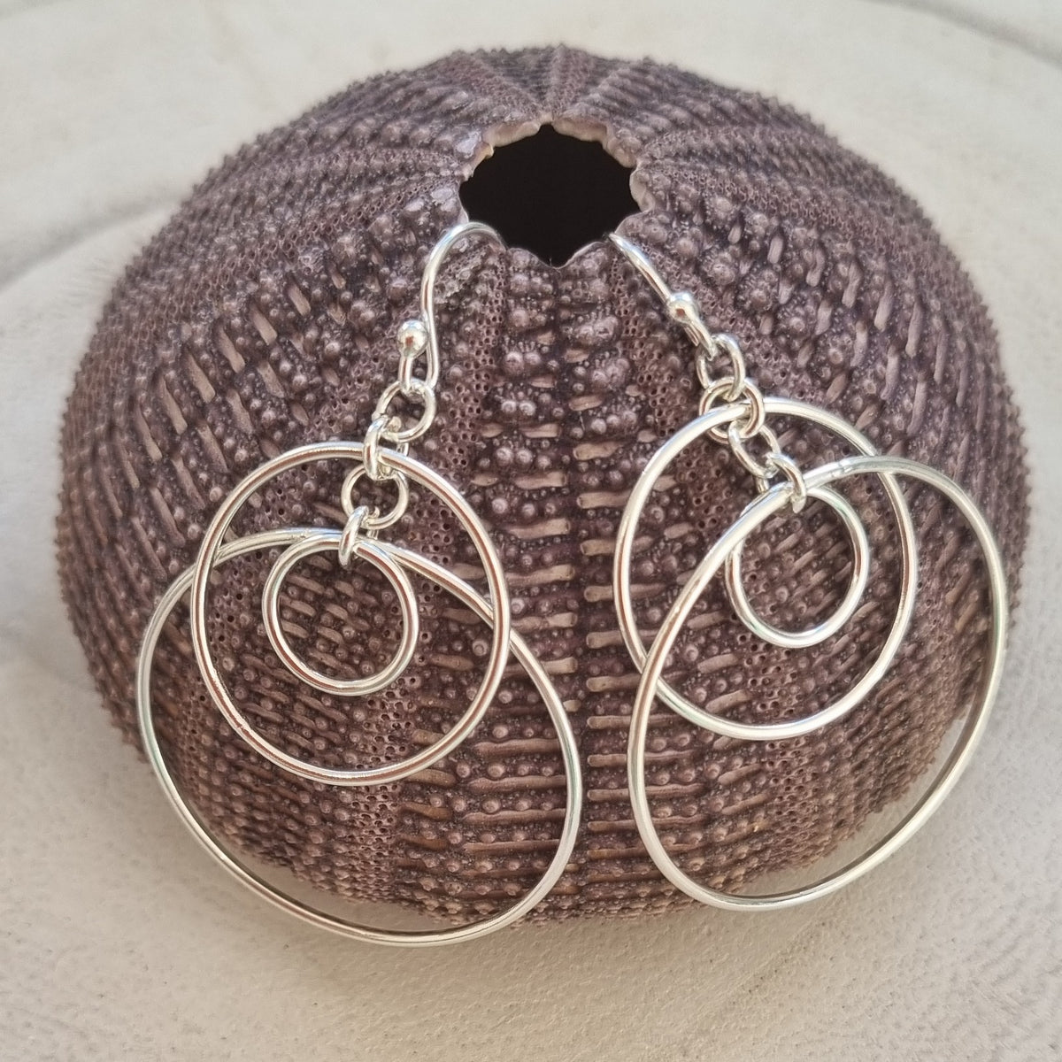 Solarius 14k Gold Filled or Sterling Silver Multi-Ring Drop Earrings