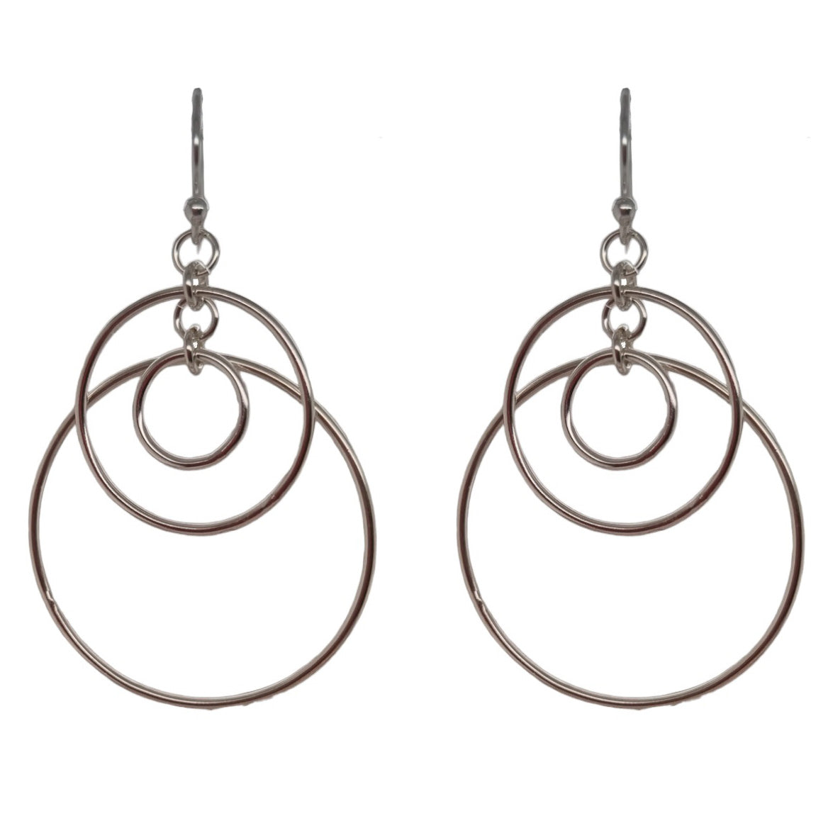 Solarius 14k Gold Filled or Sterling Silver Multi-Ring Drop Earrings