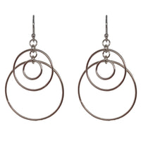 Solarius 14k Gold Filled or Sterling Silver Multi-Ring Drop Earrings