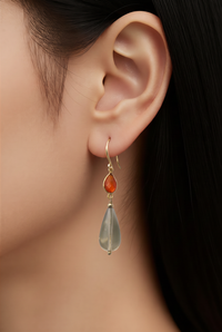 Solea Lemon Quartz and Carnelian Earrings