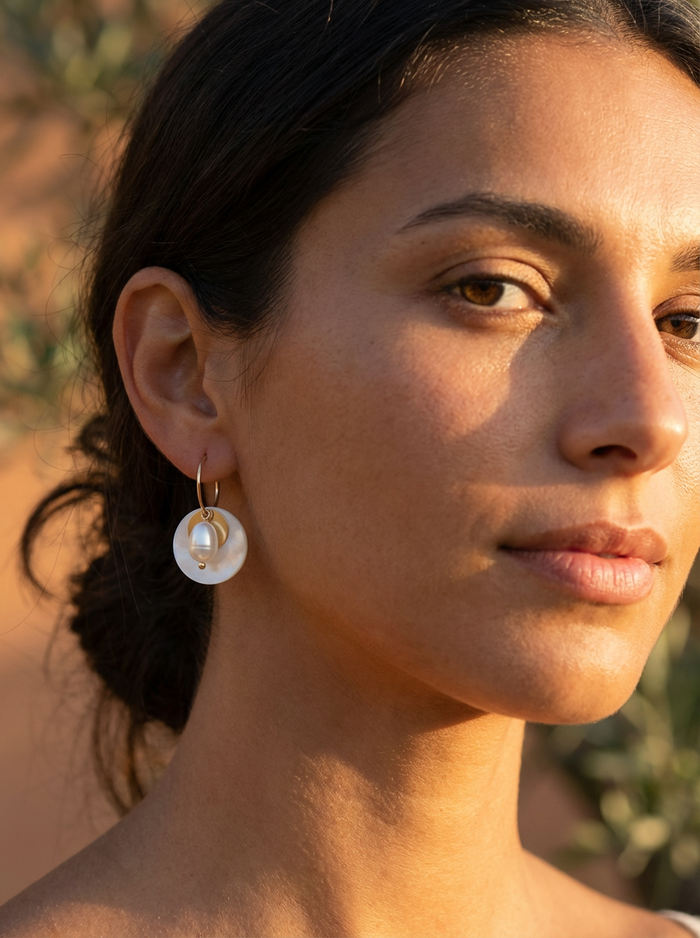 Stevie Hoop Earrings with Interchangeable Stacking Charms