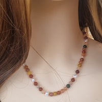 Sugerloaf Pearl Necklace in Red Rutile Quartz