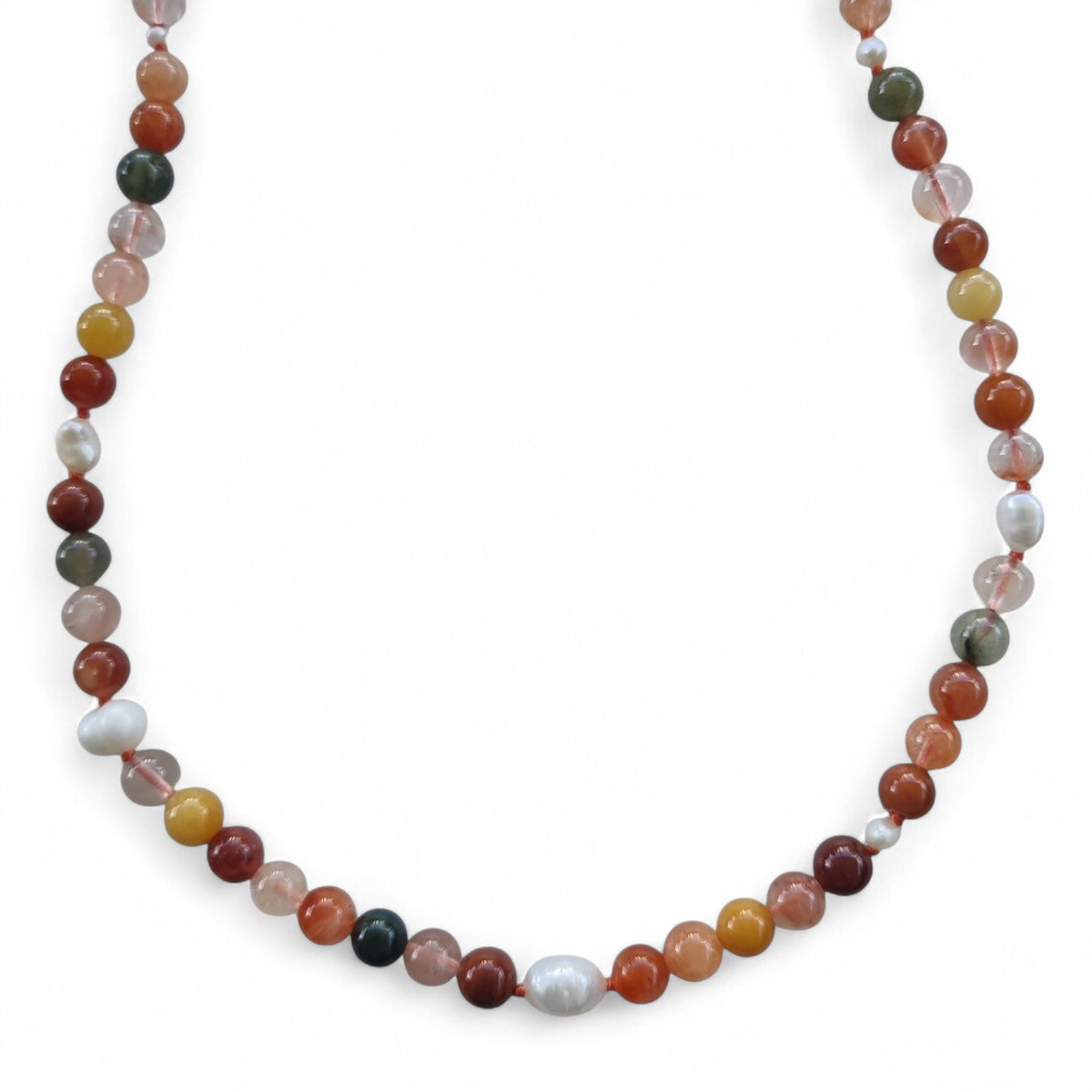 Sugerloaf Pearl Necklace in Red Rutile Quartz