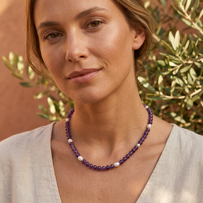 Sugerloaf Parl Necklace in Amethyst