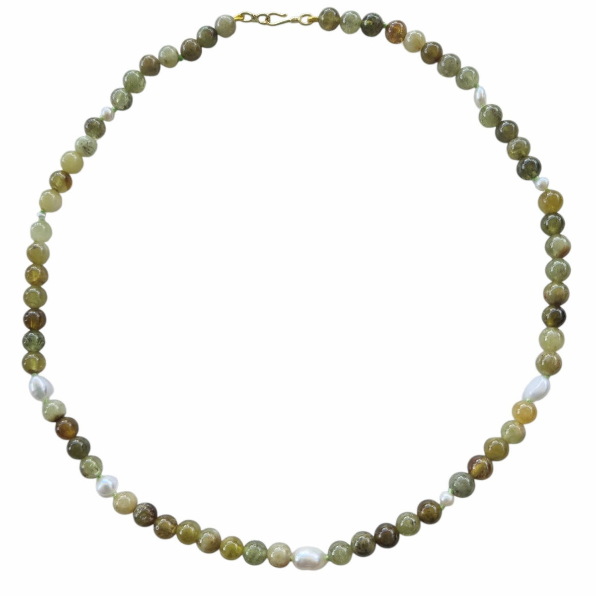 Sugerloaf Pearl Necklace in Green Garnet