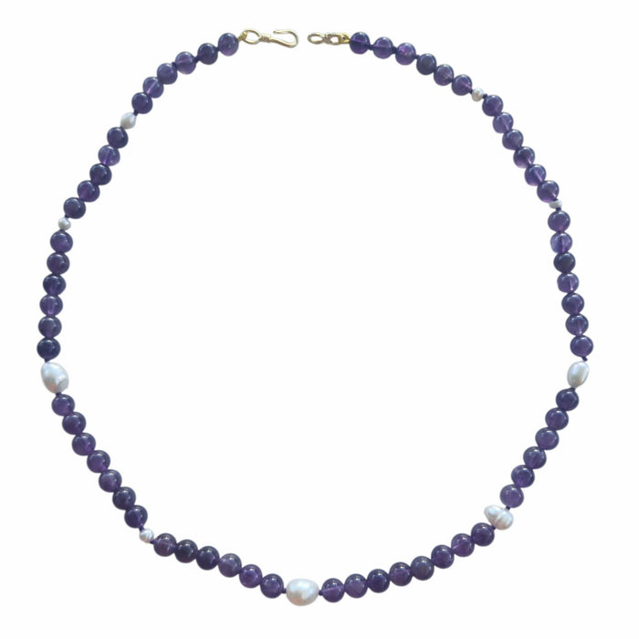Sugerloaf Pearl Necklace in Amethyst 