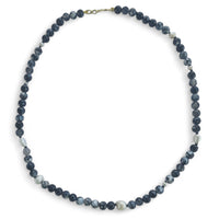 Sugerloaf Pearl Necklace in Black Fire Agate