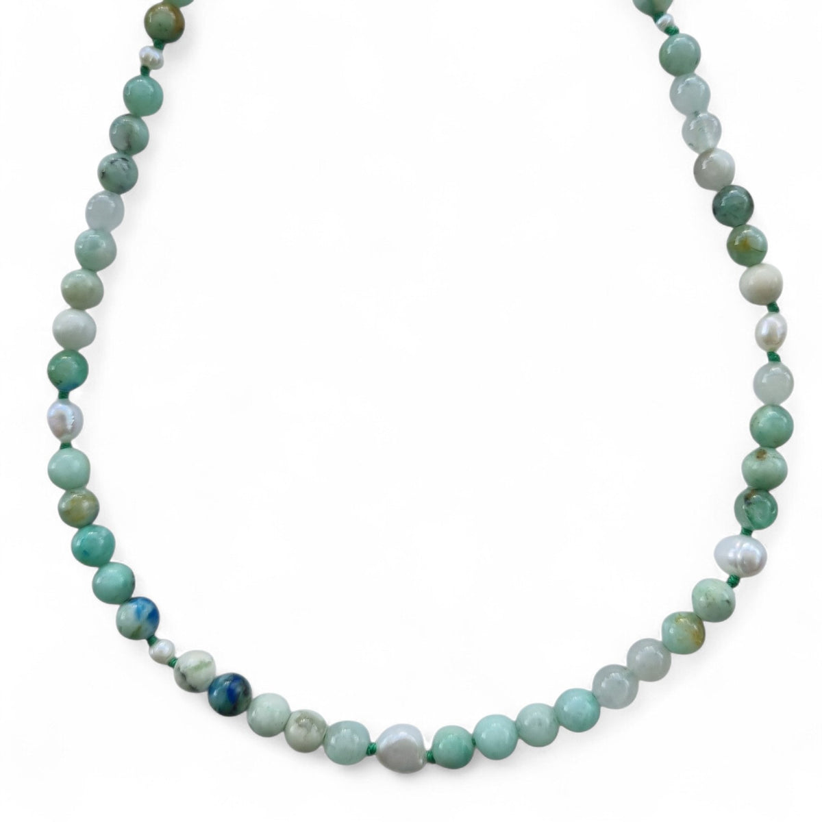 Sugerloaf Pearl Necklace in Green Azurite