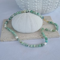 Sugerloaf Pearl Necklace in Green Azurite