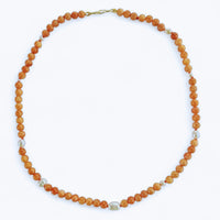 Sugerloaf Pearl Necklace in Orange Calcite