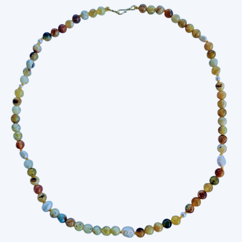 Sugerloaf Pearl Necklace in Yellow Opal