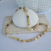 Sugerloaf Pearl Necklace in Yellow Opal