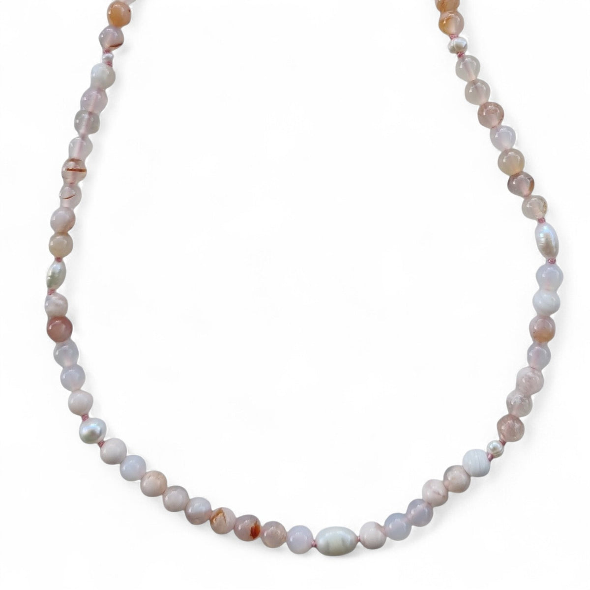 Sugerloaf Pearl Necklace in Red Rutile Quartz