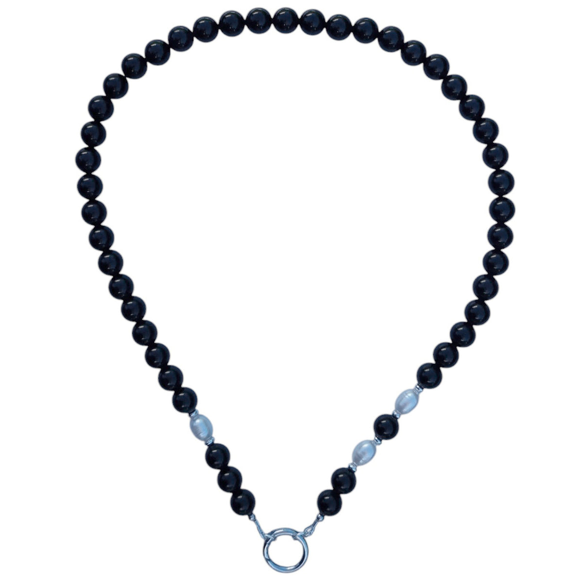 Tango Gemstone and Freshwater Pearl Necklace 6 gemstone variations