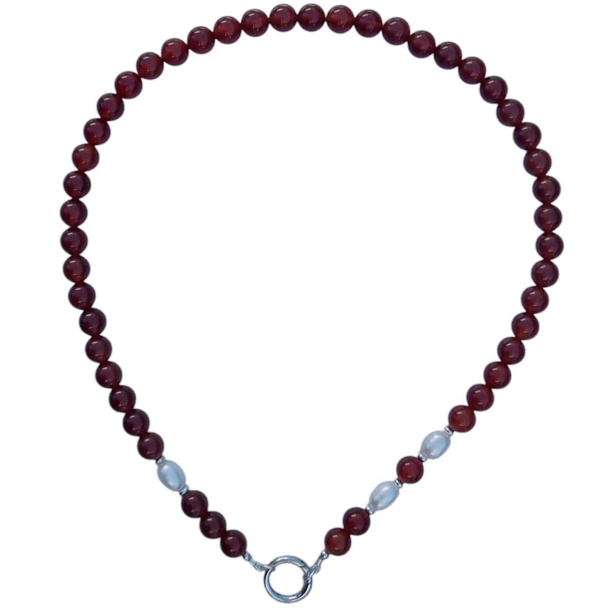 Tango Gemstone and Freshwater Pearl Necklace 6 gemstone variations