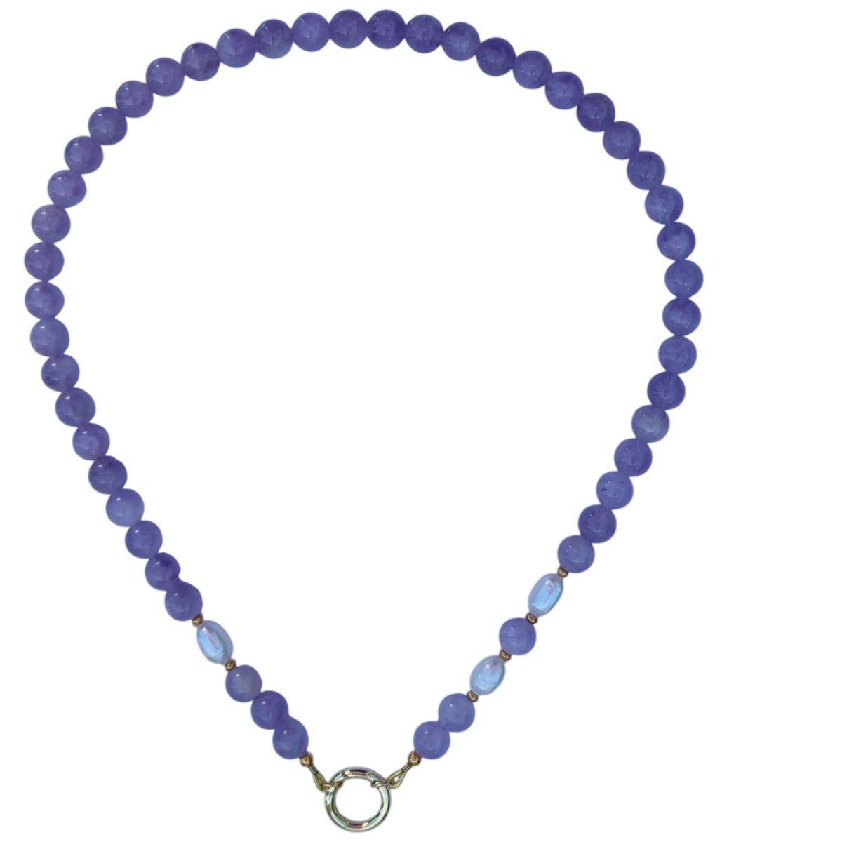 Tango Gemstone and Freshwater Pearl Necklace 6 gemstone variations