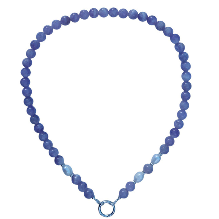 Tango Gemstone and Freshwater Pearl Necklace Lavender Amethyst