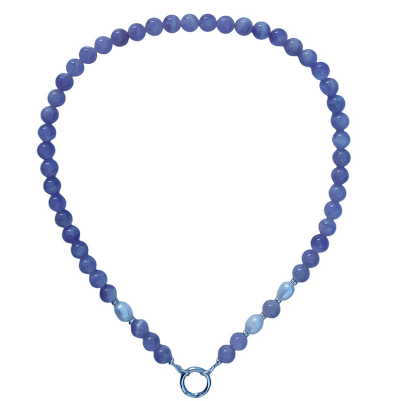 Tango Gemstone and Freshwater Pearl Necklace 6 gemstone variations