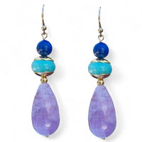 Tania Amethyst Amazonite Lapis Lazuli Earring