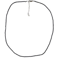 Tiny Beaded Sterling Silver Necklace in Yellow Opal