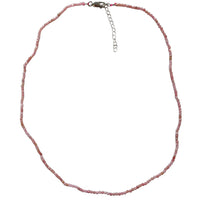 Tiny Beaded Sterling Silver Necklace in Yellow Opal