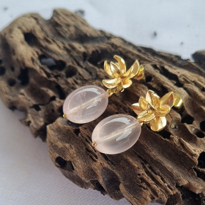 Ulla Rose Quartz Earrings