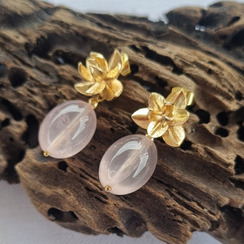 Ulla Rose Quartz Earrings