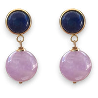 Umbria Lapis Lazuli and Lavender Amethyst Earrings