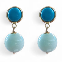 Umbria Turquoise and Green Angelite Earrings