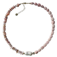 Umi Pink Opal and Pearl Necklace