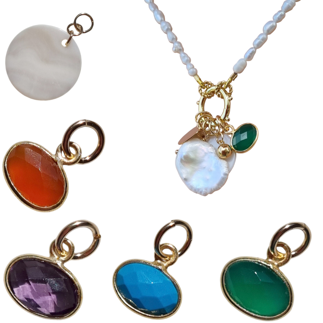 Sage Gemstone Interchangeable Necklace Charms