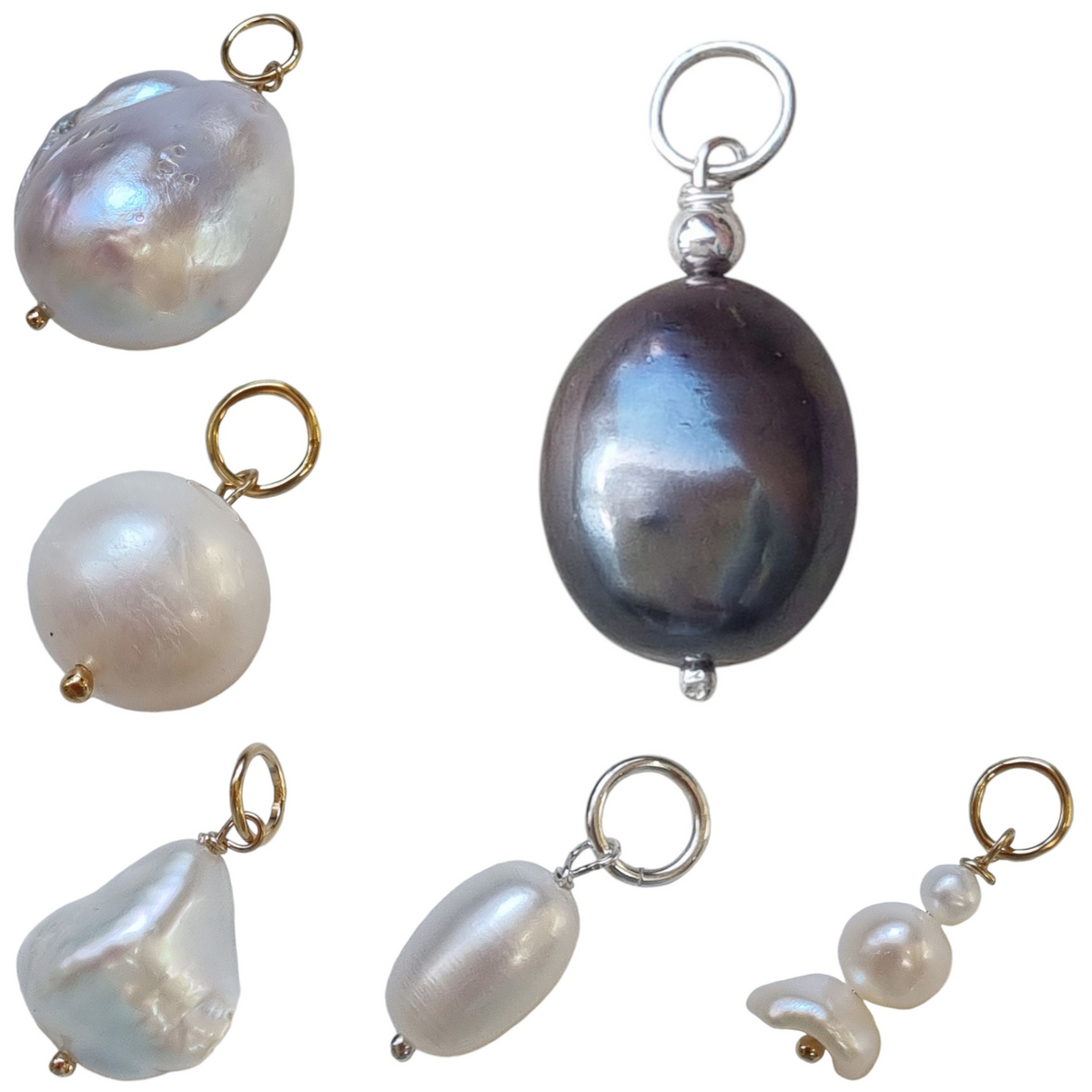 Sage Freshwater Pearl Interchangeable Necklace Charms