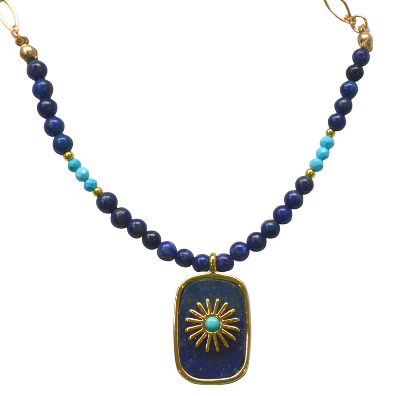 Blaze Gemstone Pendant Necklace