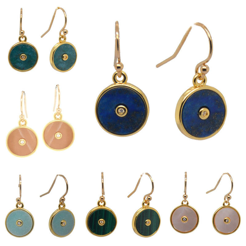 Celestial  Gemstone Drop Earrings